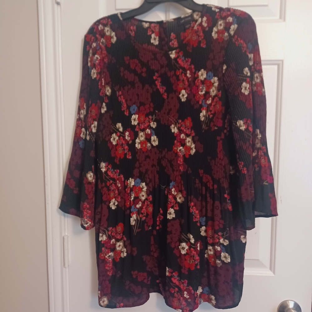 J. Jill Tunic Blouse Floral Sz M